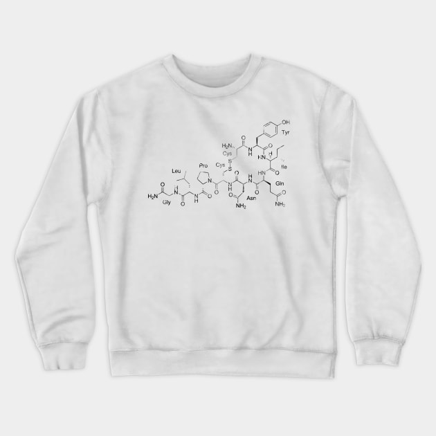 Oxytocin Hormone Of Love Crewneck Sweatshirt by erzebeth